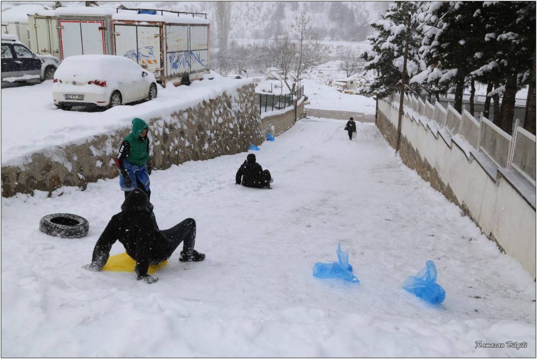Konya’nın karla kaplı ilçesinden kartpostallık kareler 1